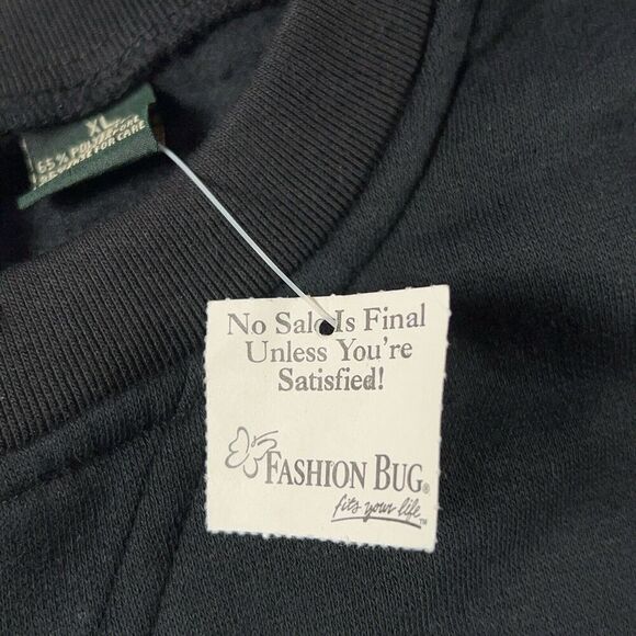 VTG NOS Stefano Man Mens XL Crewneck Color Block Embroidered Y2K Sweater NEW! - Picture 4 of 6